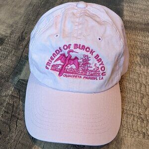 Friends of Black Bayou Hat Pink Strapback Baseball Cap